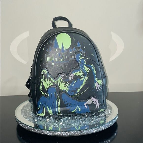 New loungefly Harry Potter demeanors glow in the dark mini book bag backpack - Picture 3 of 15